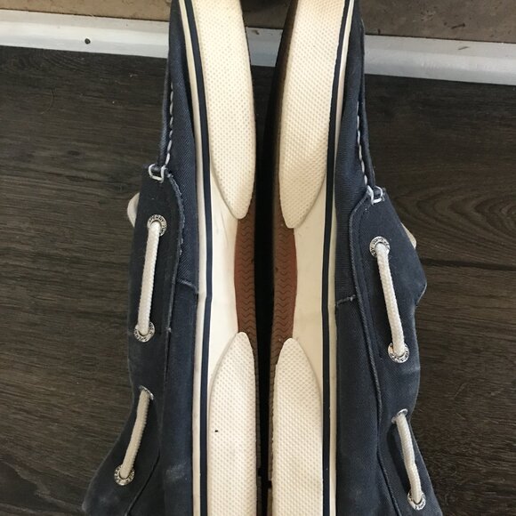 Sperry Top-Sider Men’s 12M Navy Blue Canvas Boat Shoes Casual Nautical Loafers - Picture 5 of 7
